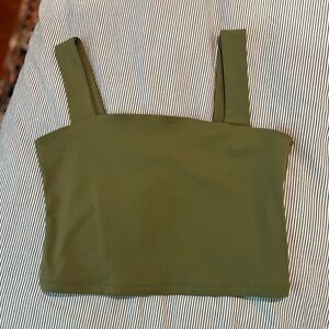 NWT stretchy green Abercrombie crop top